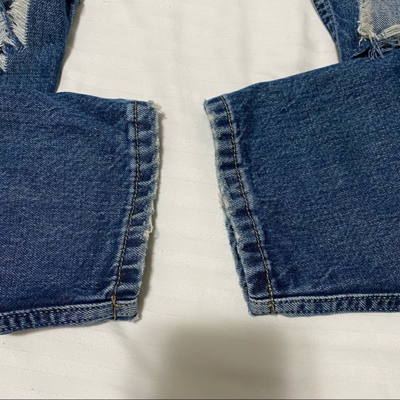 Topshop Moto Hayden Ripped Boyfriend Button Fly Jean Blue 28 - Picture 9 of 14